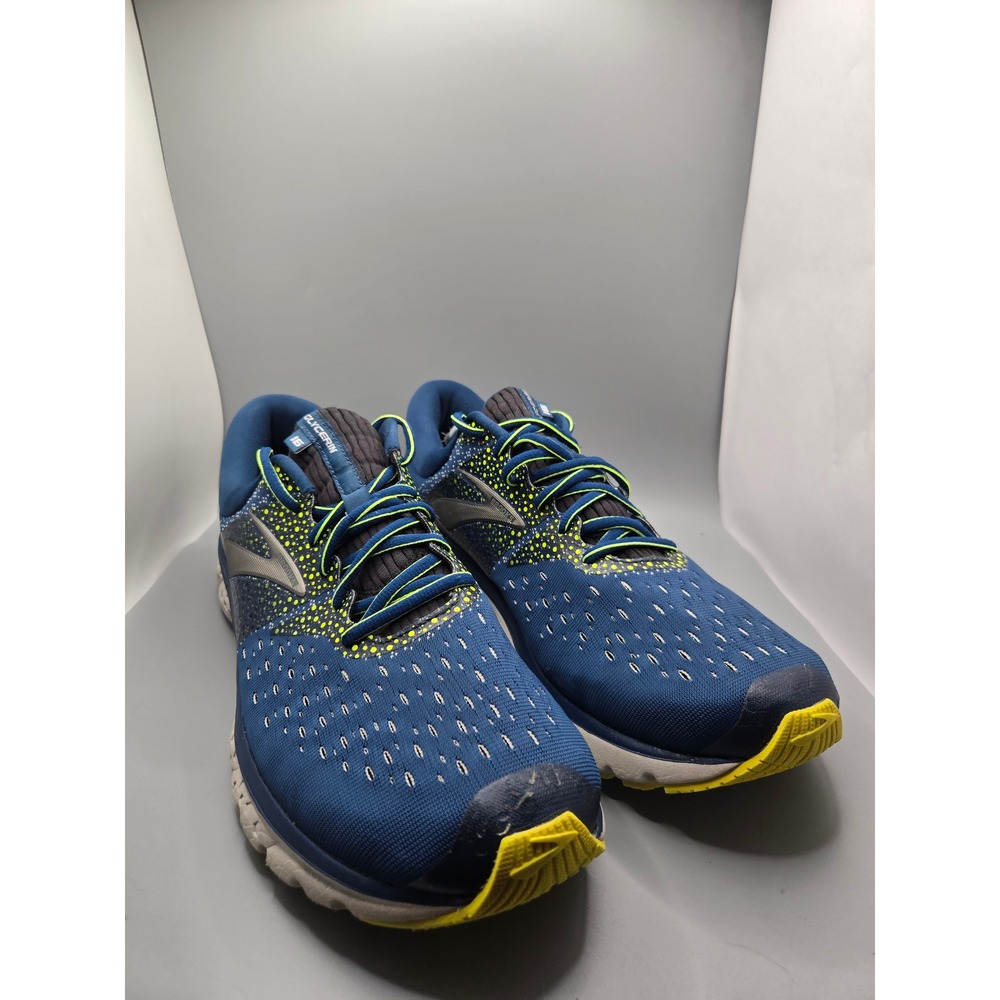 Brooks Glycerin‎ 18 Men's Running Shoes Blue Yellow Size 14 D Medium DNA Loft